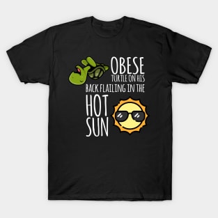 Obese Turtle On His Back, Flailing In The Hot Sun T-Shirt